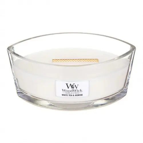 WoodWick Vonná svíčka loď White Tea & Jasmine 453,6 g