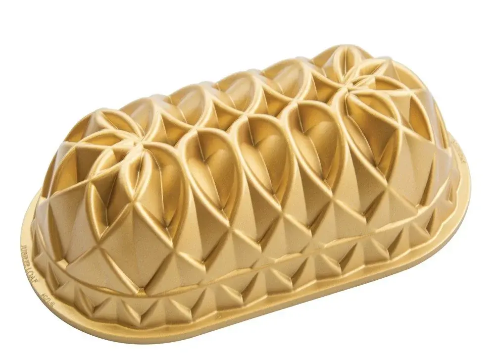 Nordic Ware forma na chlebíček Jubilee, 6 cup, zlatá