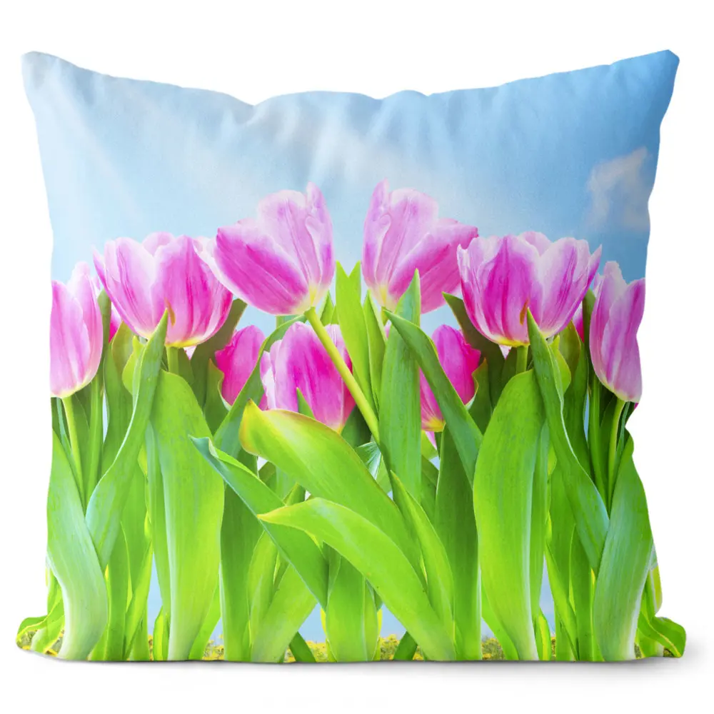 IMPAR Polštář Růžové tulipány 40x40 cm (Velikost: