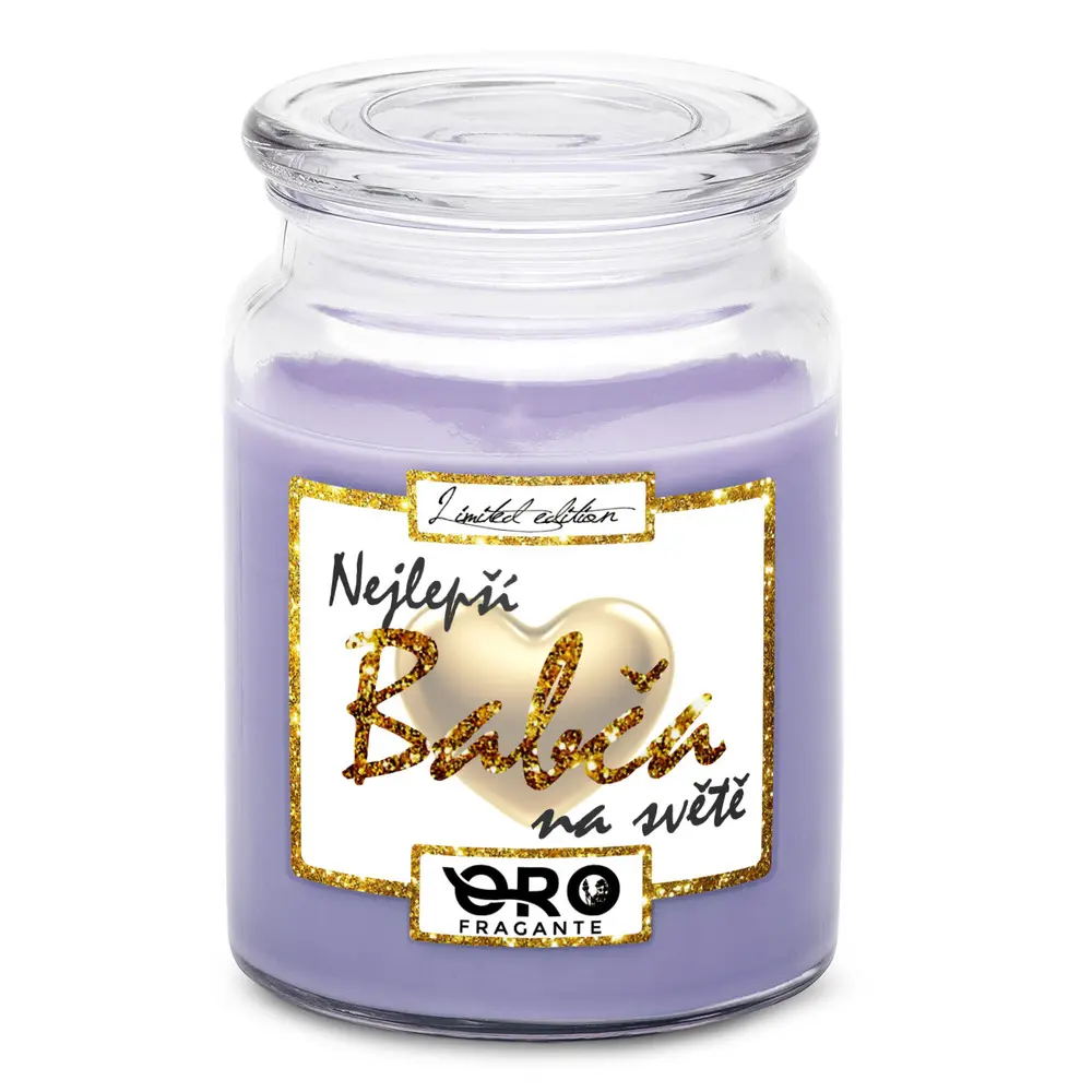 Svíčka Nejlepší babča (Vůně svíčky: Levandule)