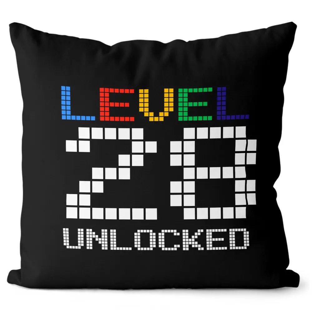 Polštář Level unlocked (Velikost: 40 x 40 cm, věk: 28)