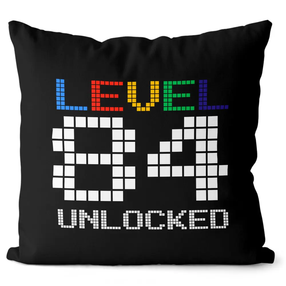 Polštář Level unlocked (Velikost: 40 x 40 cm, věk: 84)