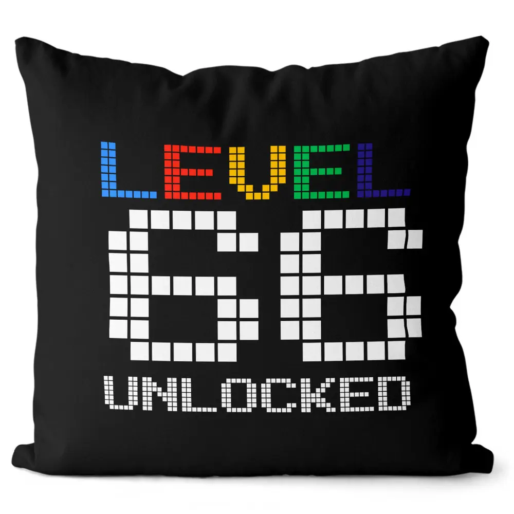 Polštář Level unlocked (Velikost: 55 x 55 cm, věk: 66)