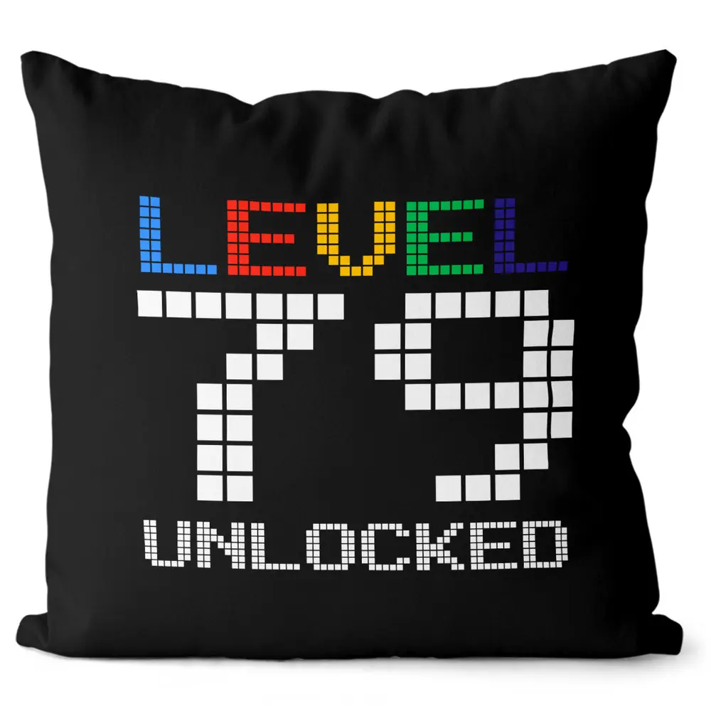 Polštář Level unlocked (Velikost: 55 x 55 cm, věk: 79)