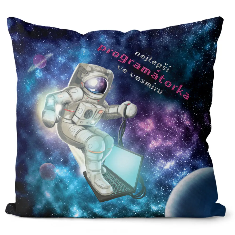 Polštářek Nejlepší programátor / programátorka (Velikost: 55 x 55 cm, Typ: pro ženy)