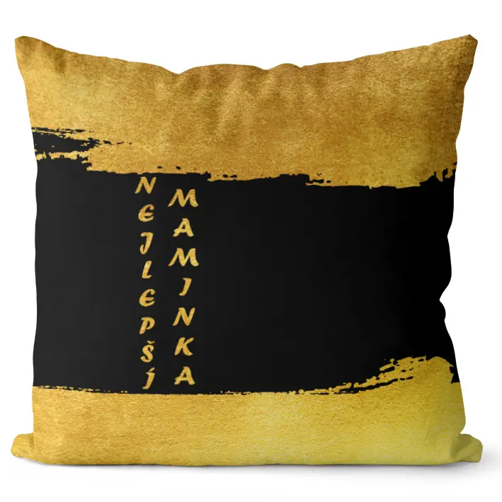 Polštář Maminka – gold (Velikost: 40 x 40 cm)