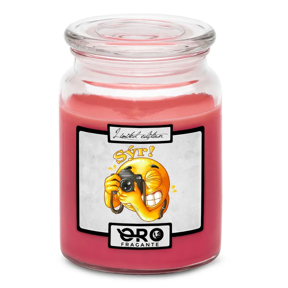 Svíčka Sýr (Vůně svíčky: Višně v čokoládě)