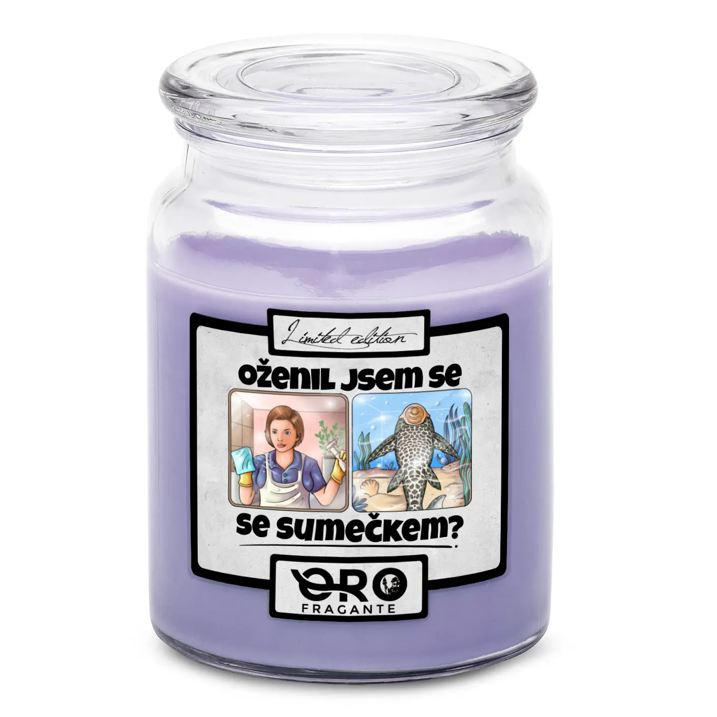 Svíčka Se sumečkem (Vůně svíčky: Levandule)