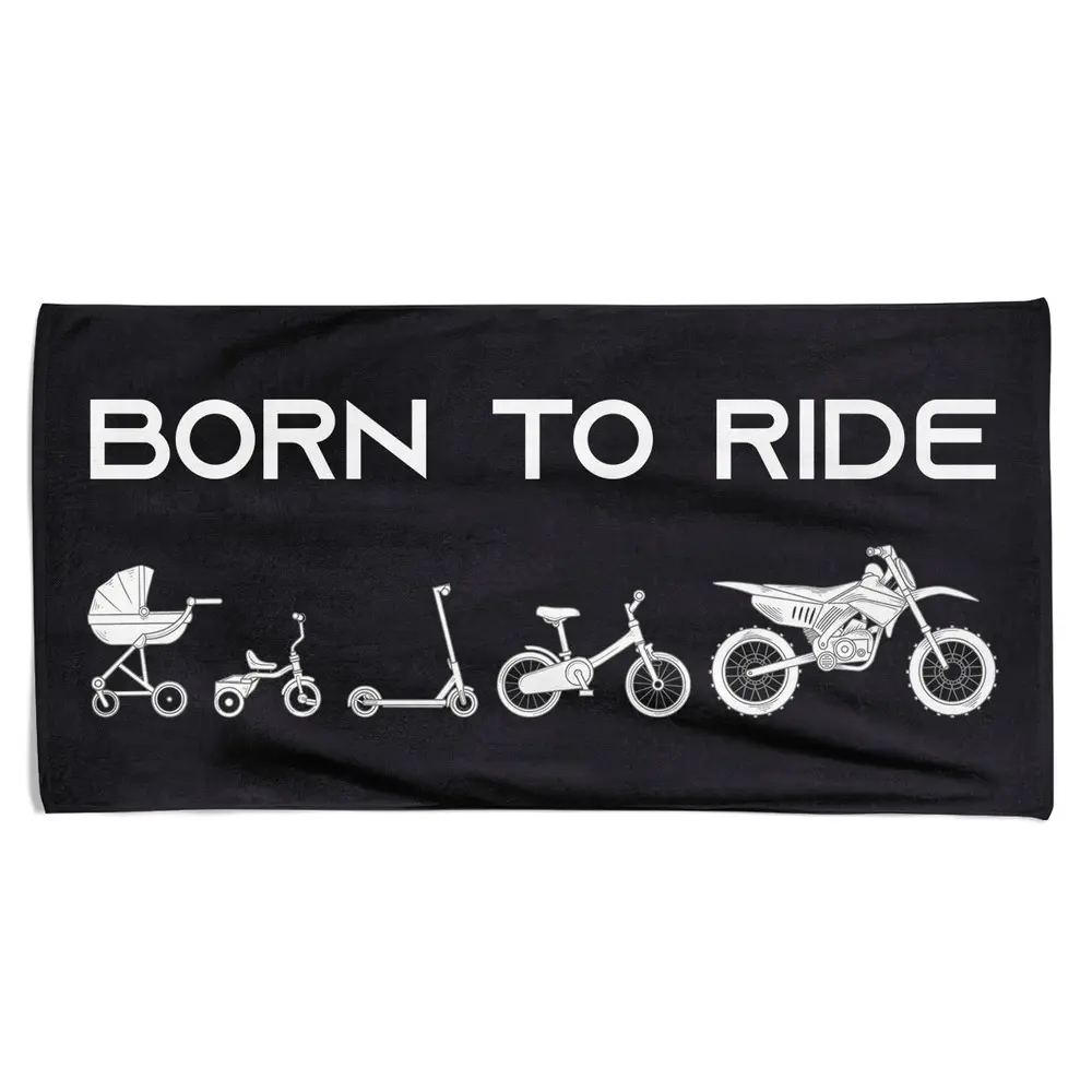 Osuška Born to ride motocross (Velikost osušky: 100x170cm)