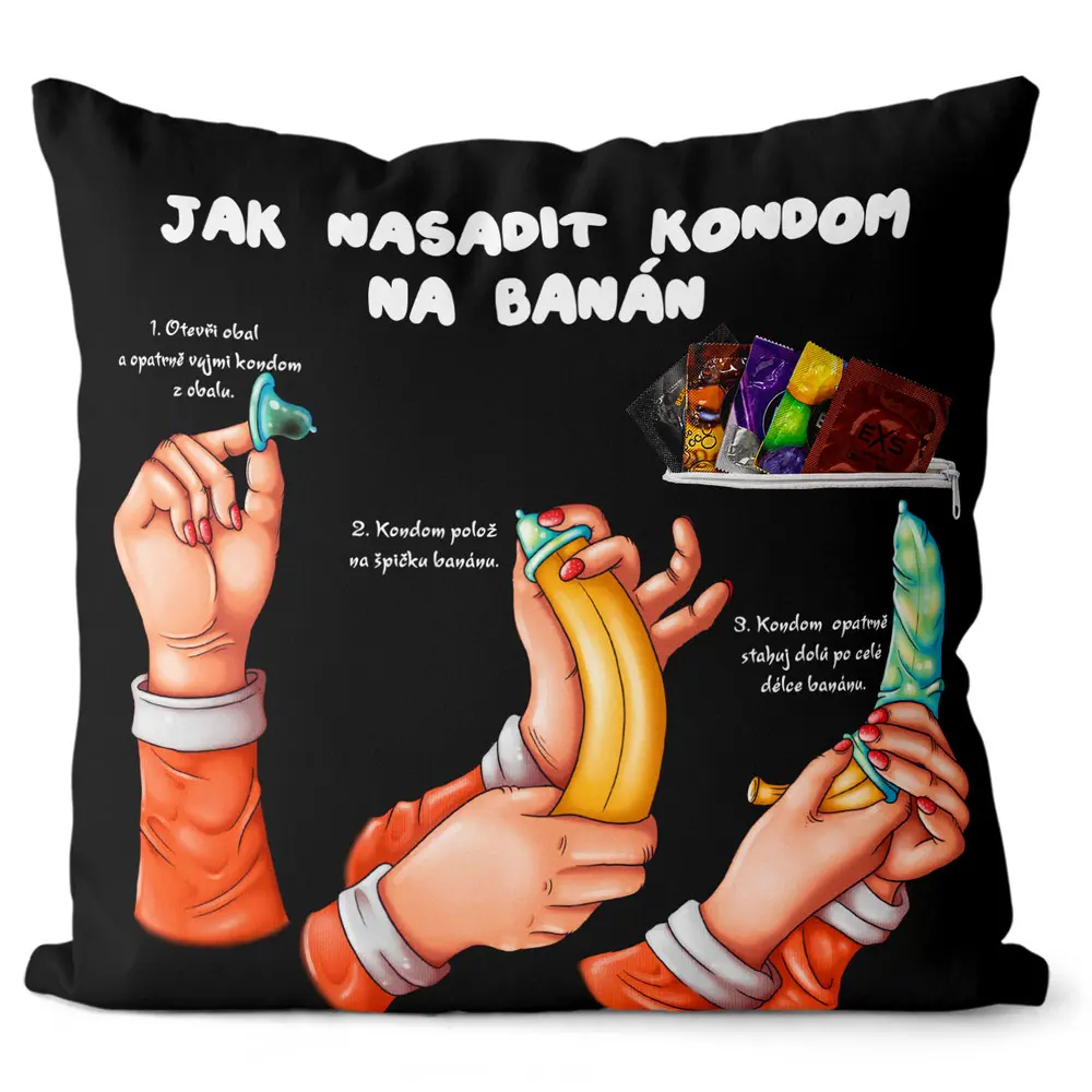 Polštář na kondomy – Nasadit kondom (Velikost: