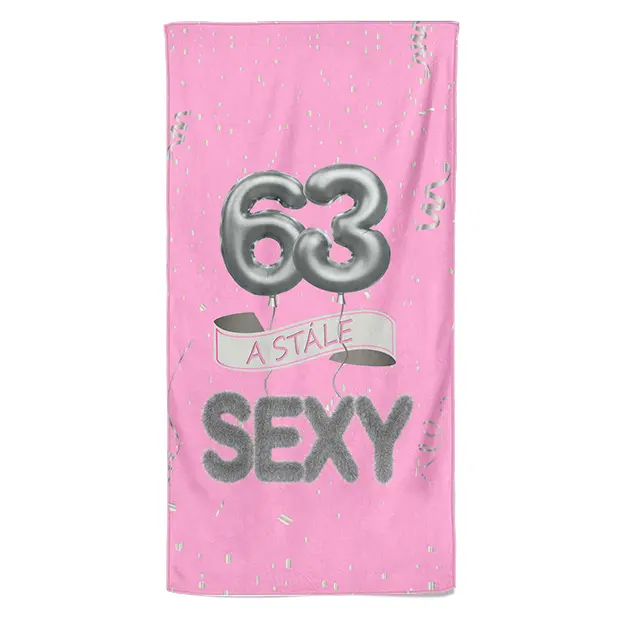 Osuška Stále sexy – růžová (věk: 63, Velikost osušky: 100x170cm)