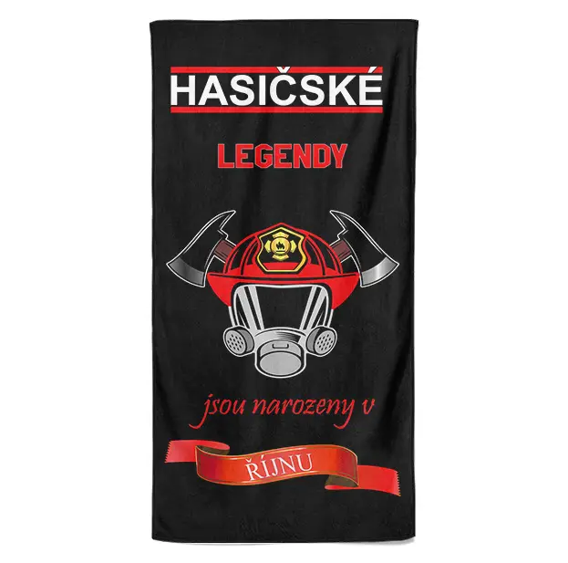 Osuška Hasičské legendy (Měsíc: 10 - Říjen, Velikost osušky: 100x170cm)