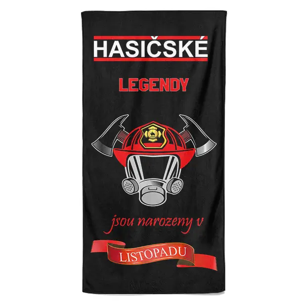 Osuška Hasičské legendy (Měsíc: 11 - Listopad, Velikost osušky: 100x170cm)