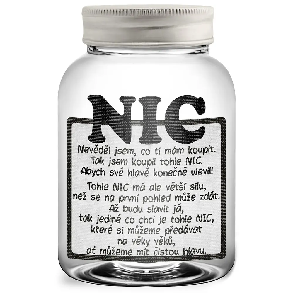 NIC (vtipný dárek) – Už žádné dárky (Dárkové balení: