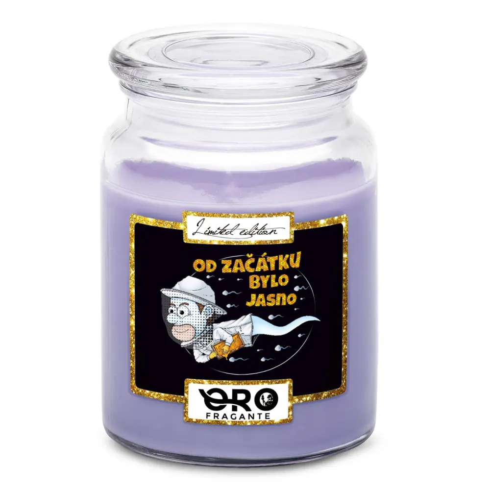 Svíčka Včelařská spermie (Vůně svíčky: Levandule)