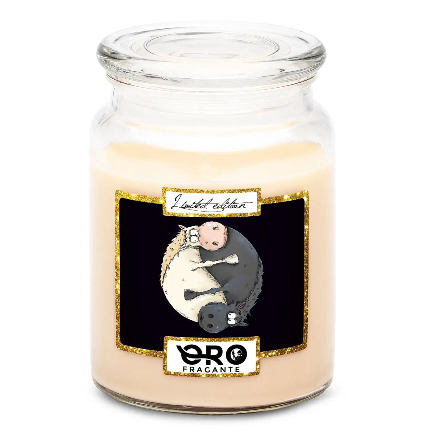 Svíčka Jin jang Koně (Vůně svíčky: Vanilka)