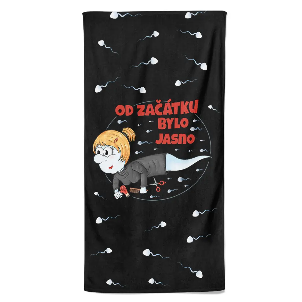 Osuška Kadeřnická spermie (Velikost osušky: 100x170cm)