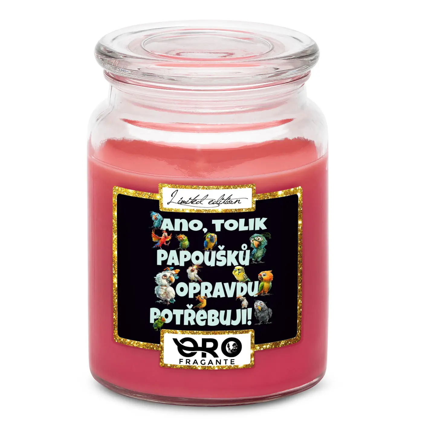 Svíčka Tolik papoušků (Vůně svíčky: Višně v čokoládě)