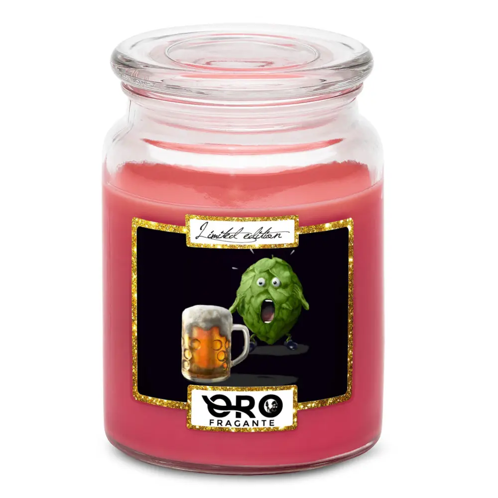 Svíčka Vyděšený chmel (Vůně svíčky: Višně v čokoládě)