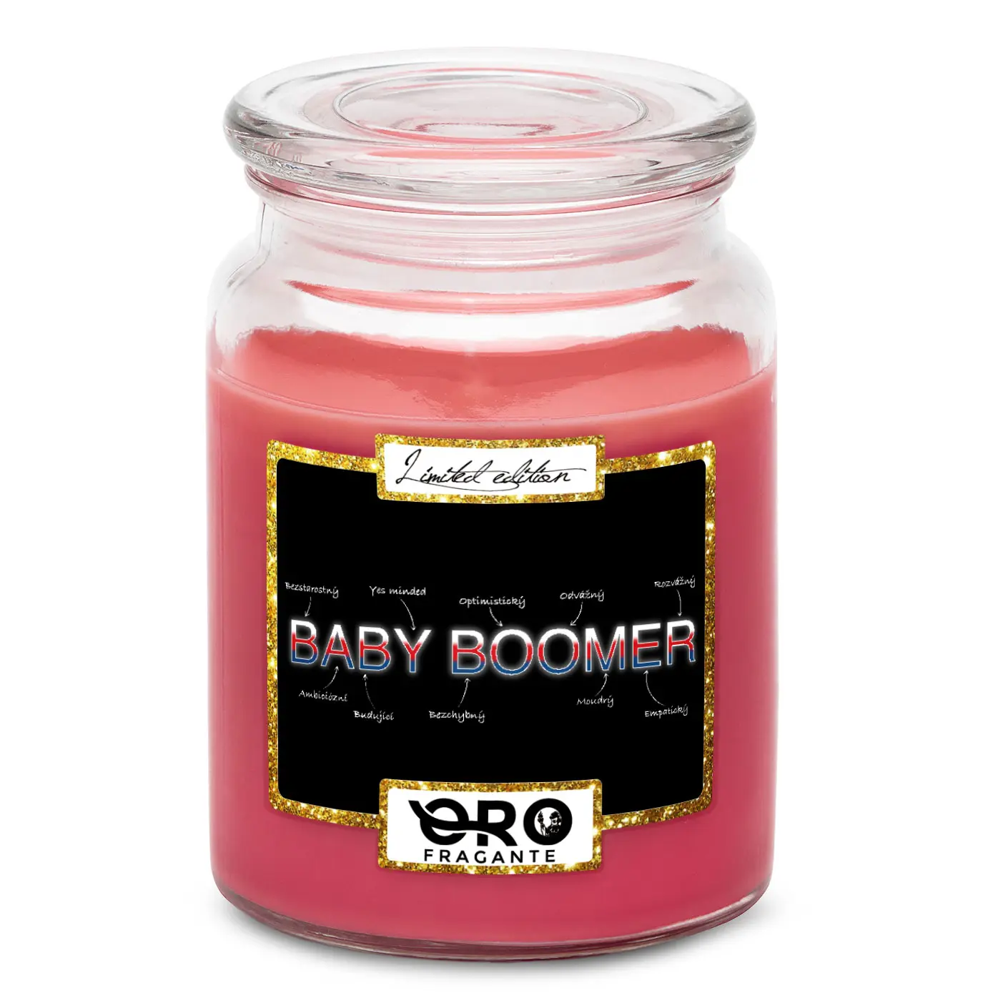 Svíčka Baby Boomer – vlastnosti (Vůně svíčky: Višně v čokoládě)