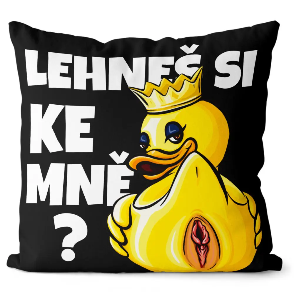 Polštář Lehneš si ke mně? (Velikost: 55 x 55 cm)