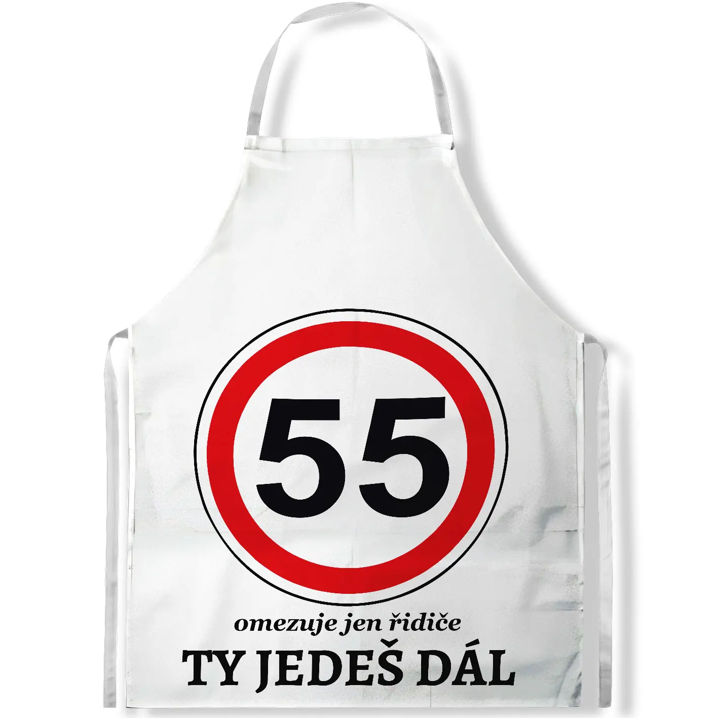 Zástěra Ty jedeš dál (věk: 55)