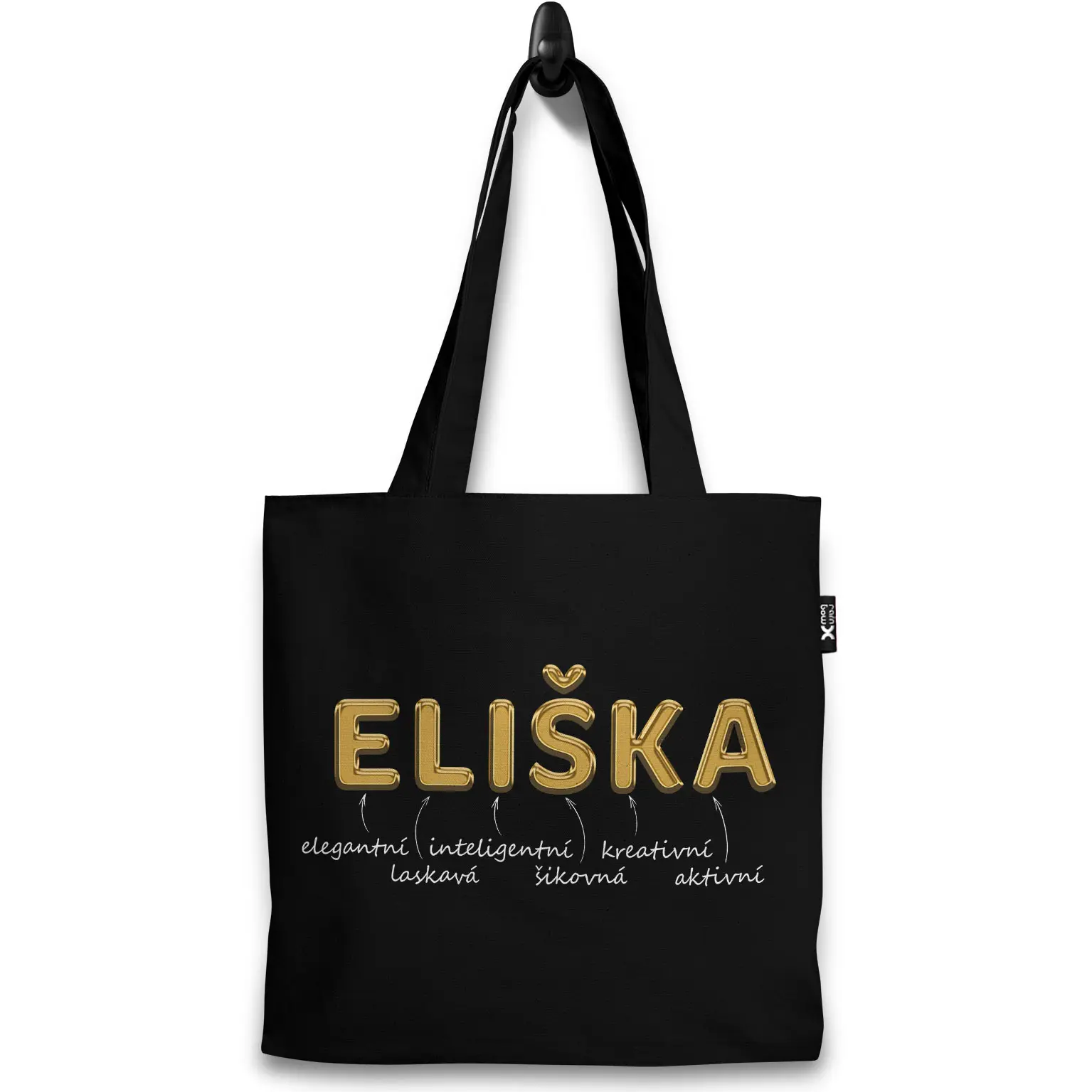 Taška Ženská jména – GOLD (Výběr jména) (Jméno: Eliška)