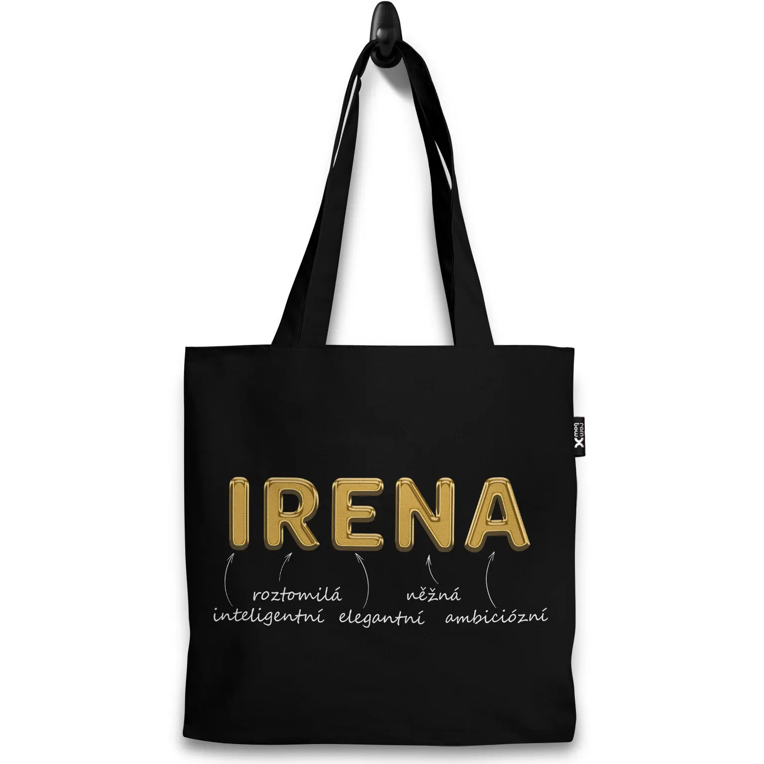 Taška Ženská jména – GOLD (Výběr jména) (Jméno: Irena)