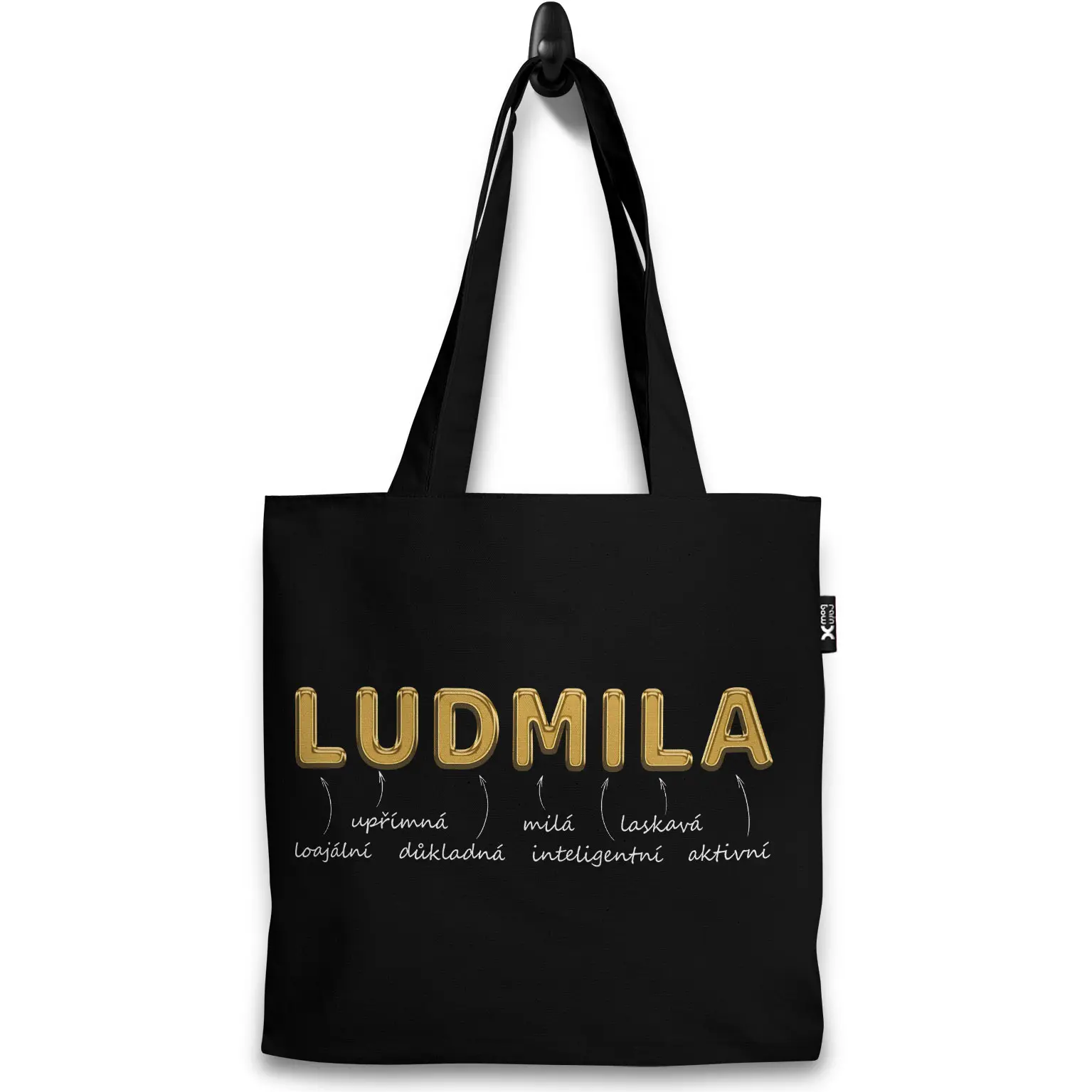 Taška Ženská jména – GOLD (Výběr jména) (Jméno: Ludmila)