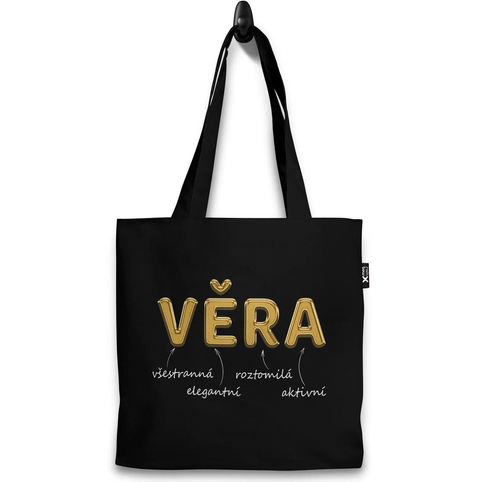 Taška Ženská jména – GOLD (Výběr jména) (Jméno: Věra)