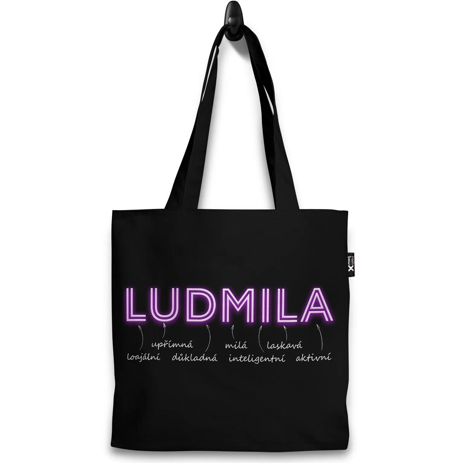Taška Ženská jména – NEON (Výběr jména) (Jméno: Ludmila)