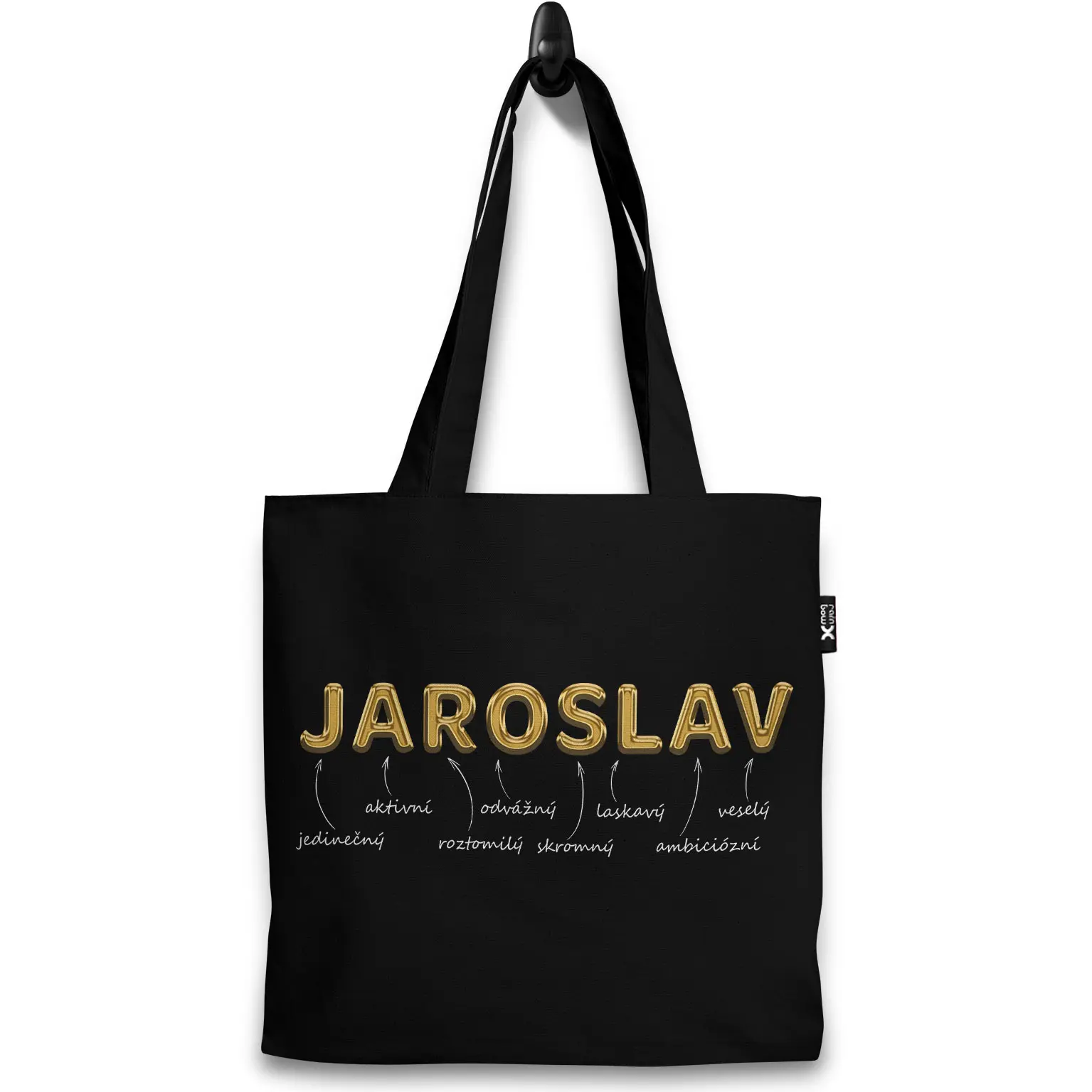 Taška Mužská jména – GOLD (Výběr jména) (Jméno: Jaroslav)