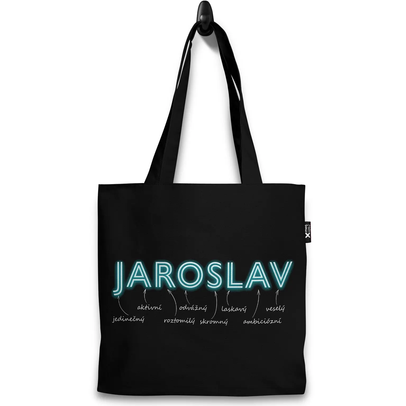 Taška Mužská jména – NEON (Výběr jména) (Jméno: Jaroslav)