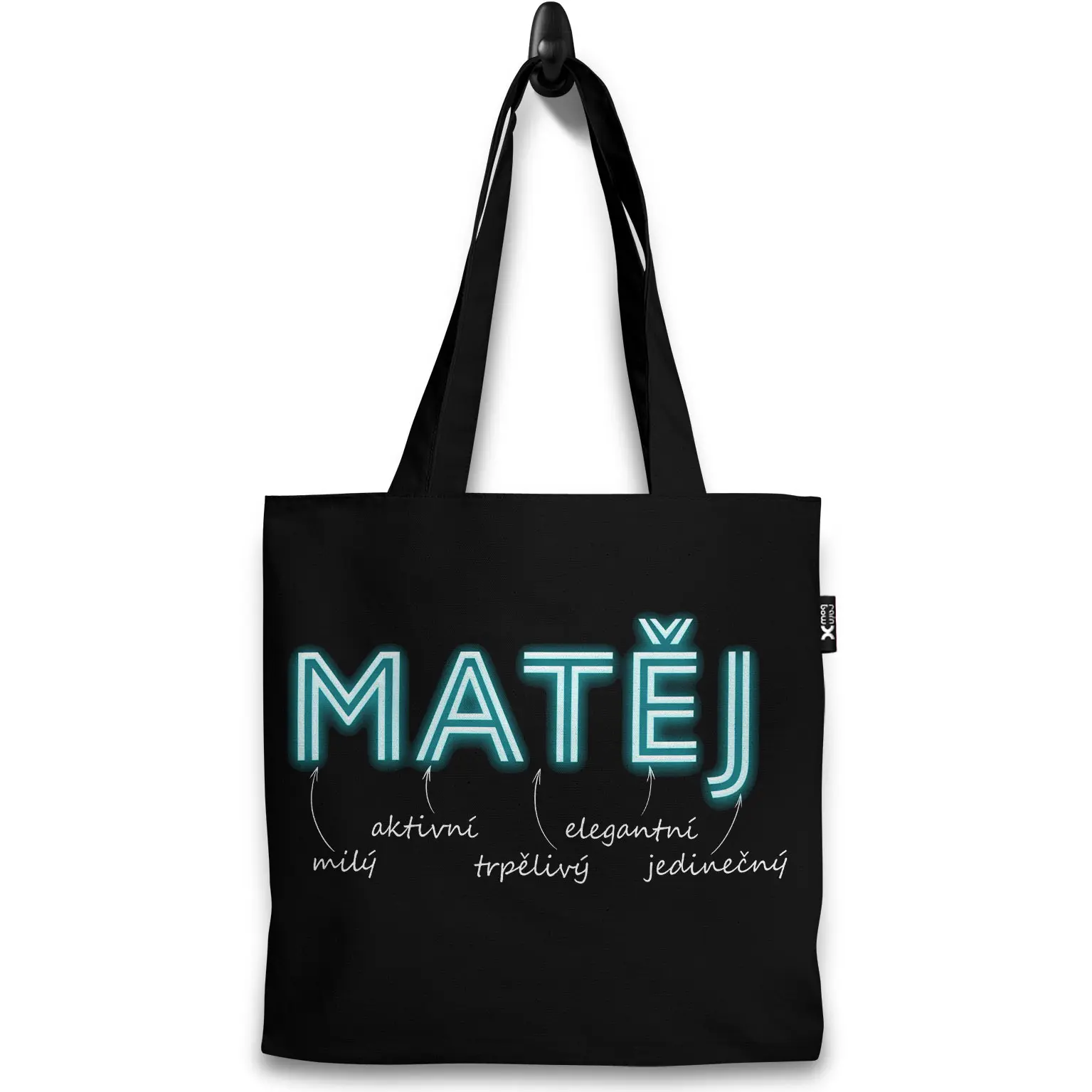 Taška Mužská jména – NEON (Výběr jména) (Jméno: Matěj)