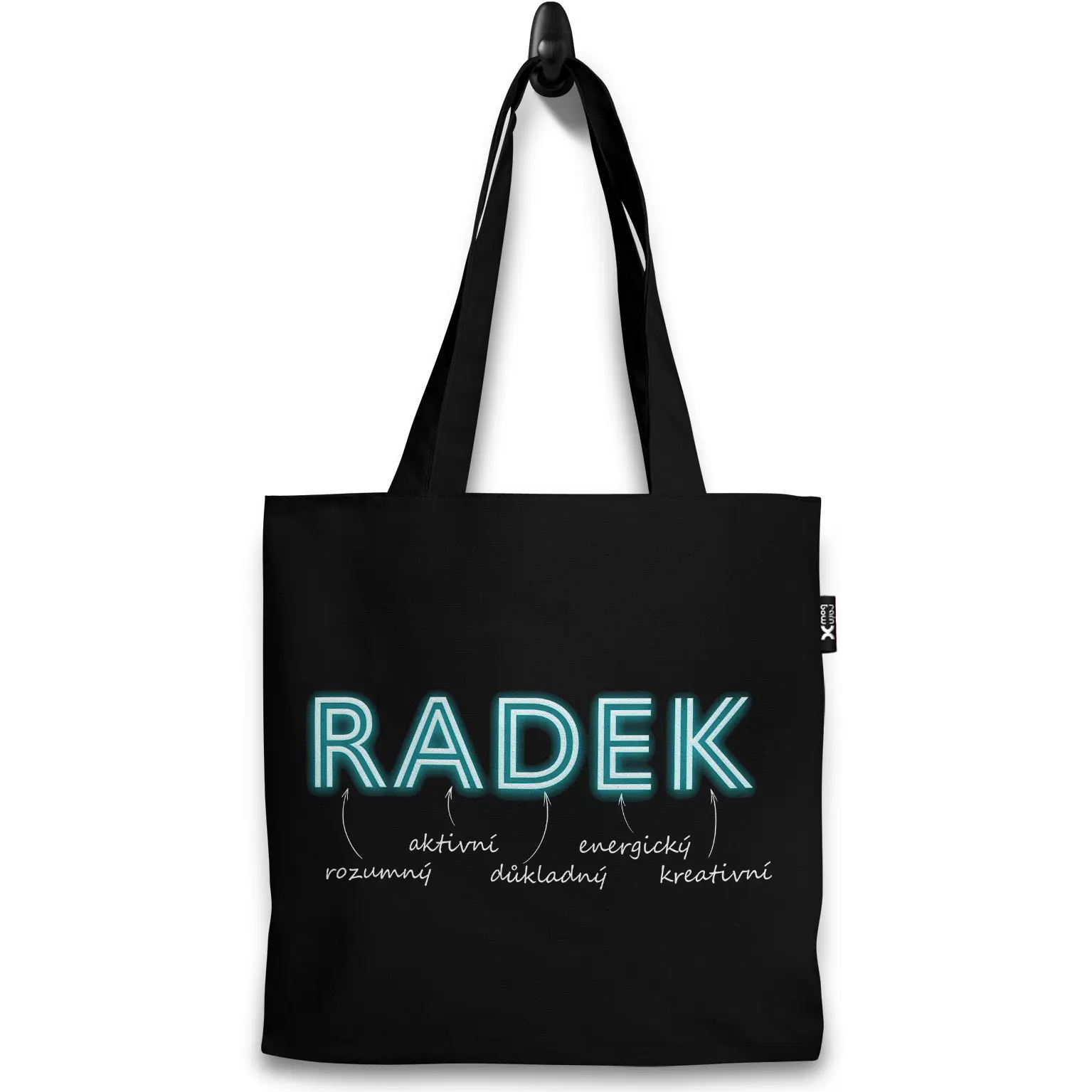 Taška Mužská jména – NEON (Výběr jména) (Jméno: Radek)
