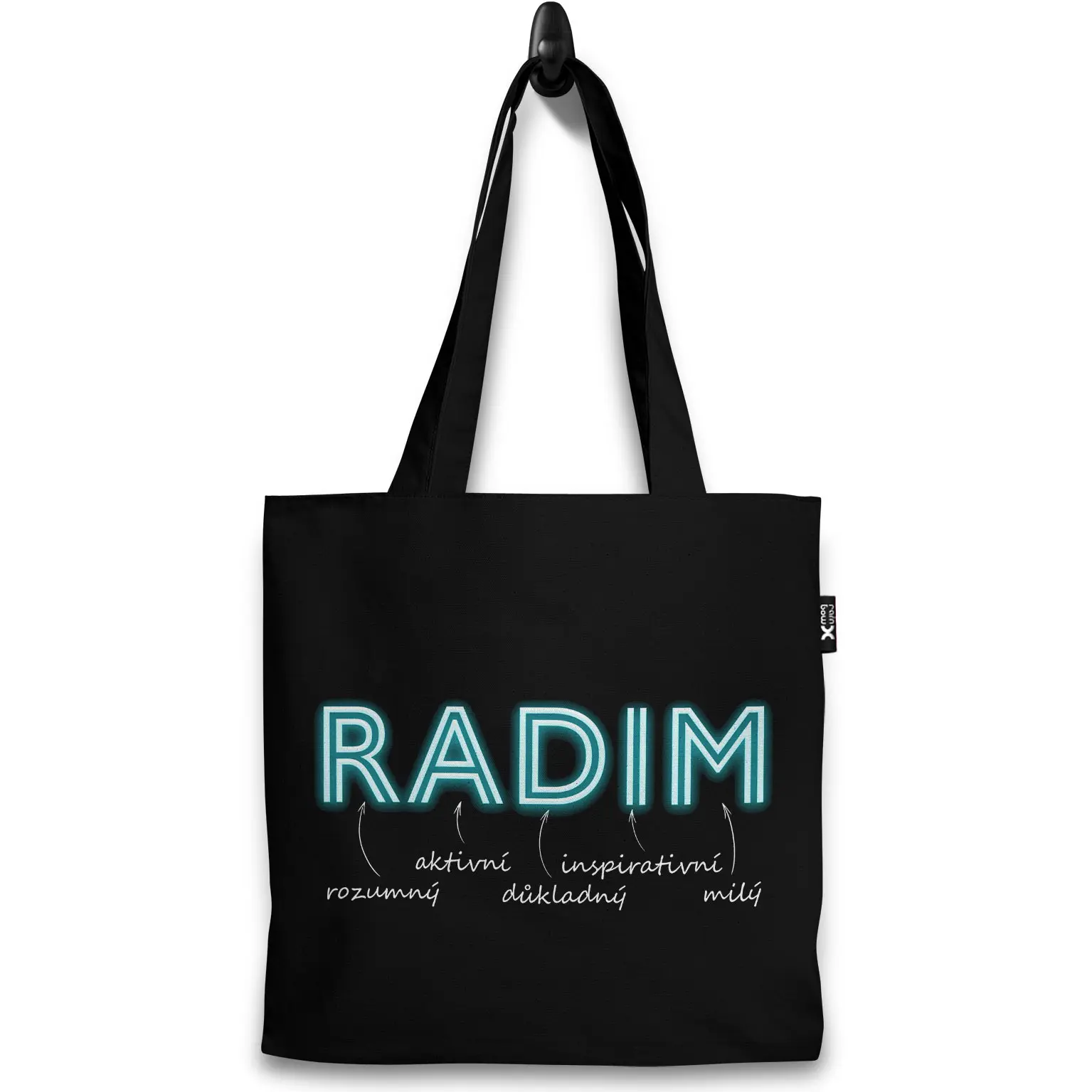 Taška Mužská jména – NEON (Výběr jména) (Jméno: Radim)