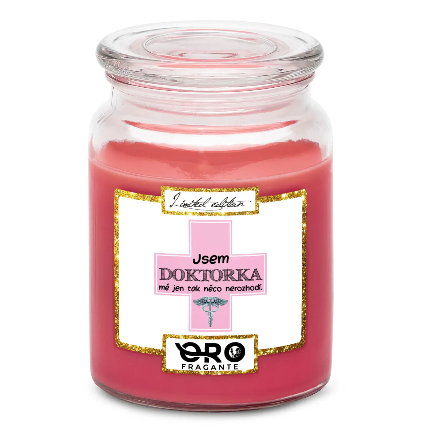 Svíčka Jsem doktorka (Vůně svíčky: Višně v čokoládě)