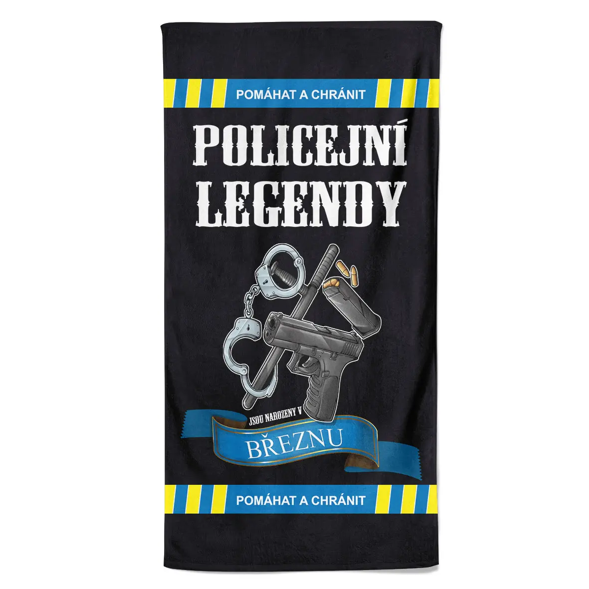 Osuška Policejní legendy (Měsíc: 03 - Březen, Velikost osušky: 100x170cm)