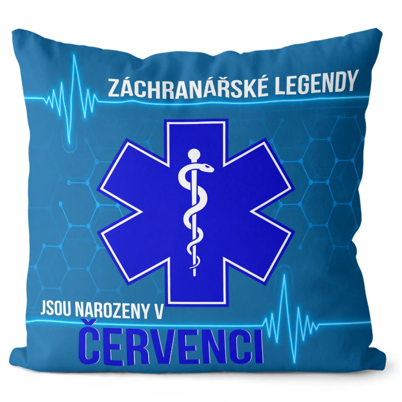 Polštář Záchranářské legendy – měsíce (Velikost: 40 x 40 cm, Měsíc: 07 – Červenec)