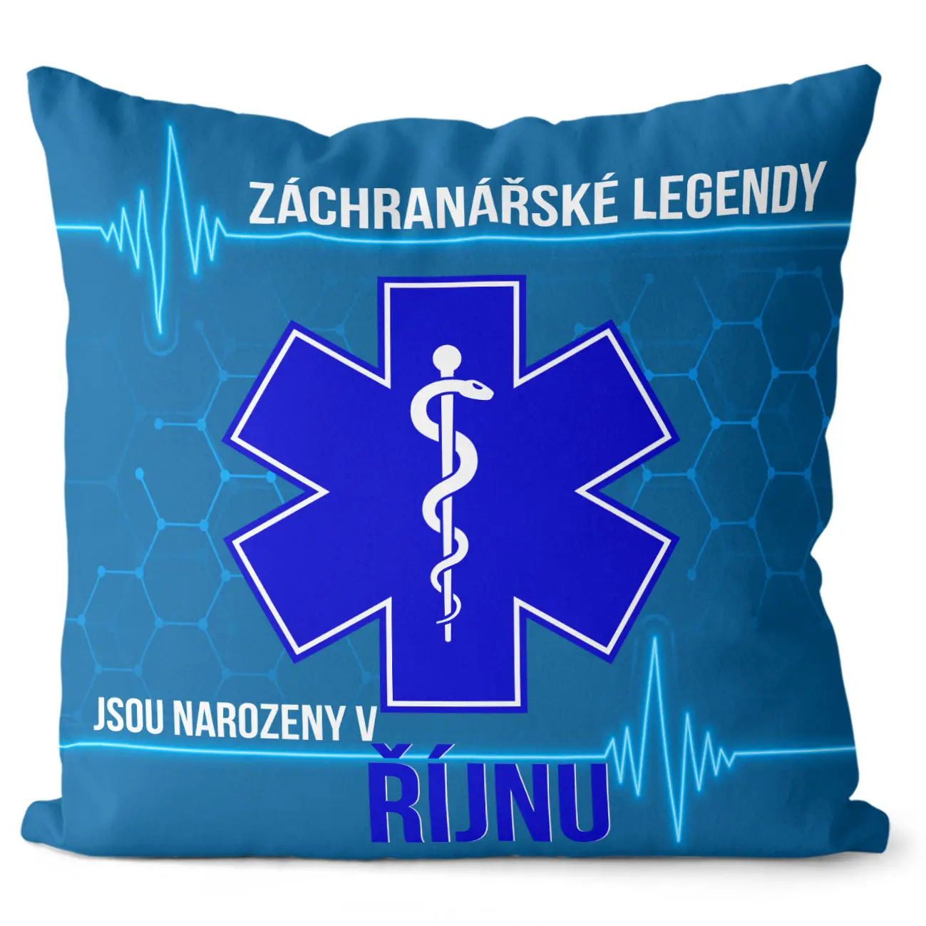 Polštář Záchranářské legendy – měsíce (Velikost: 40 x 40 cm, Měsíc: 10 – Říjen)