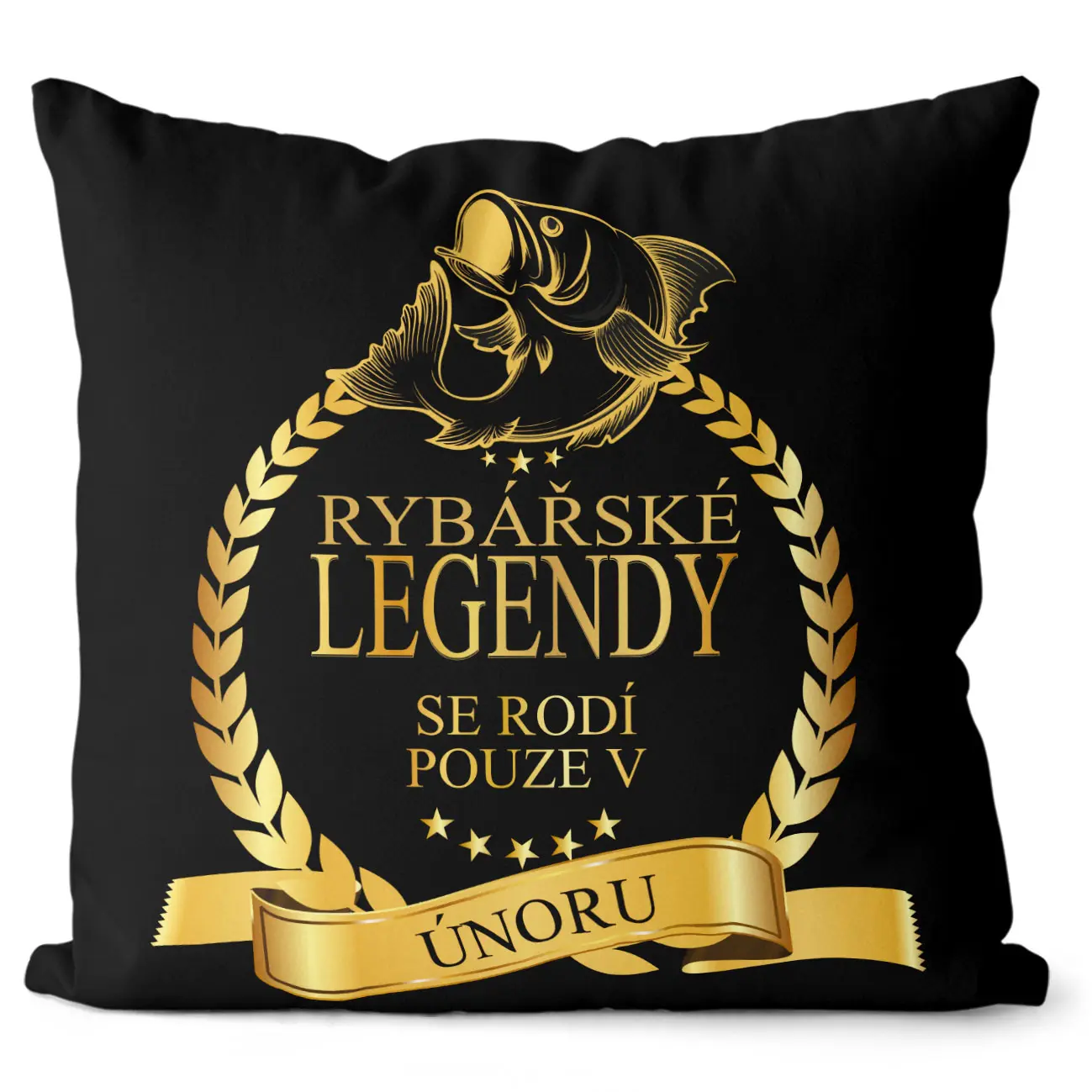Polštář Rybářské legendy – měsíce (Velikost: 40 x 40 cm, Měsíc: 02 - Únor)