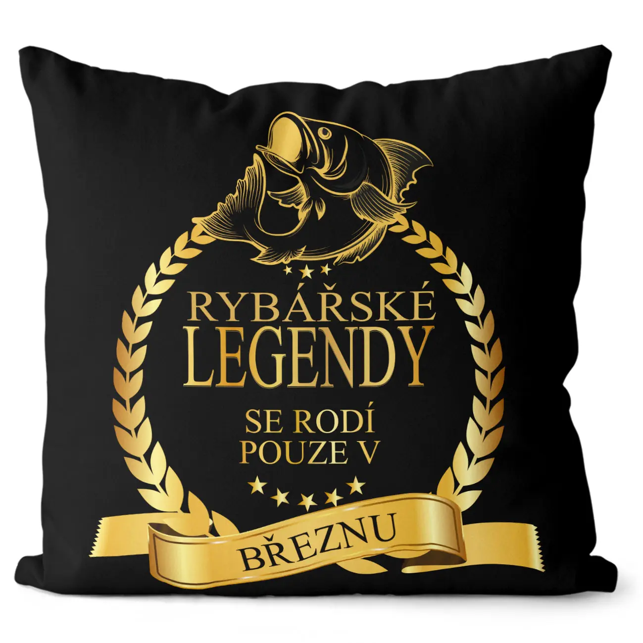 Polštář Rybářské legendy – měsíce (Velikost: 40 x 40 cm, Měsíc: 03 - Březen)
