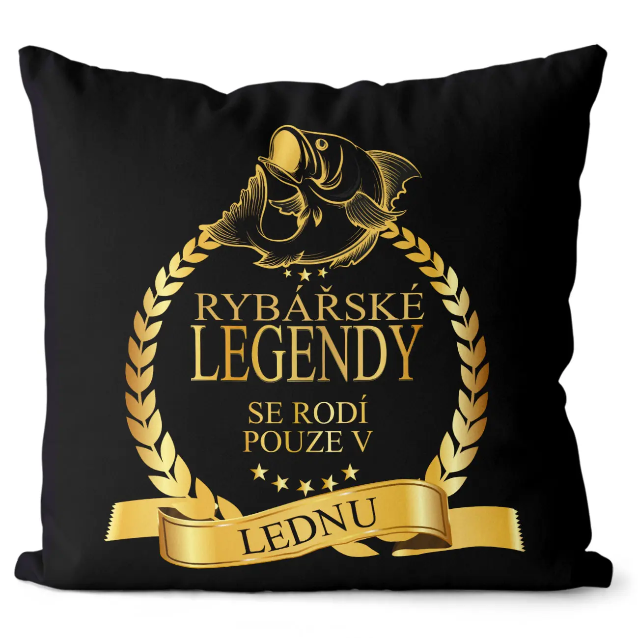 Polštář Rybářské legendy – měsíce (Velikost: 55 x 55 cm, Měsíc: 01 - Leden)
