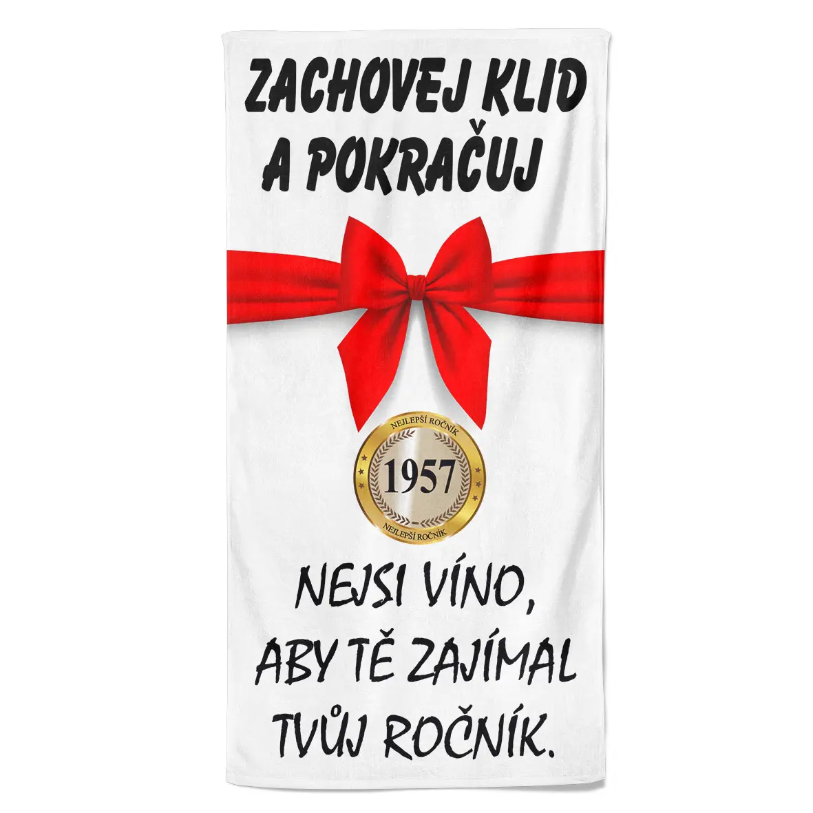 Osuška Zachovej klid (rok: 1957, Velikost osušky: 100x170cm)
