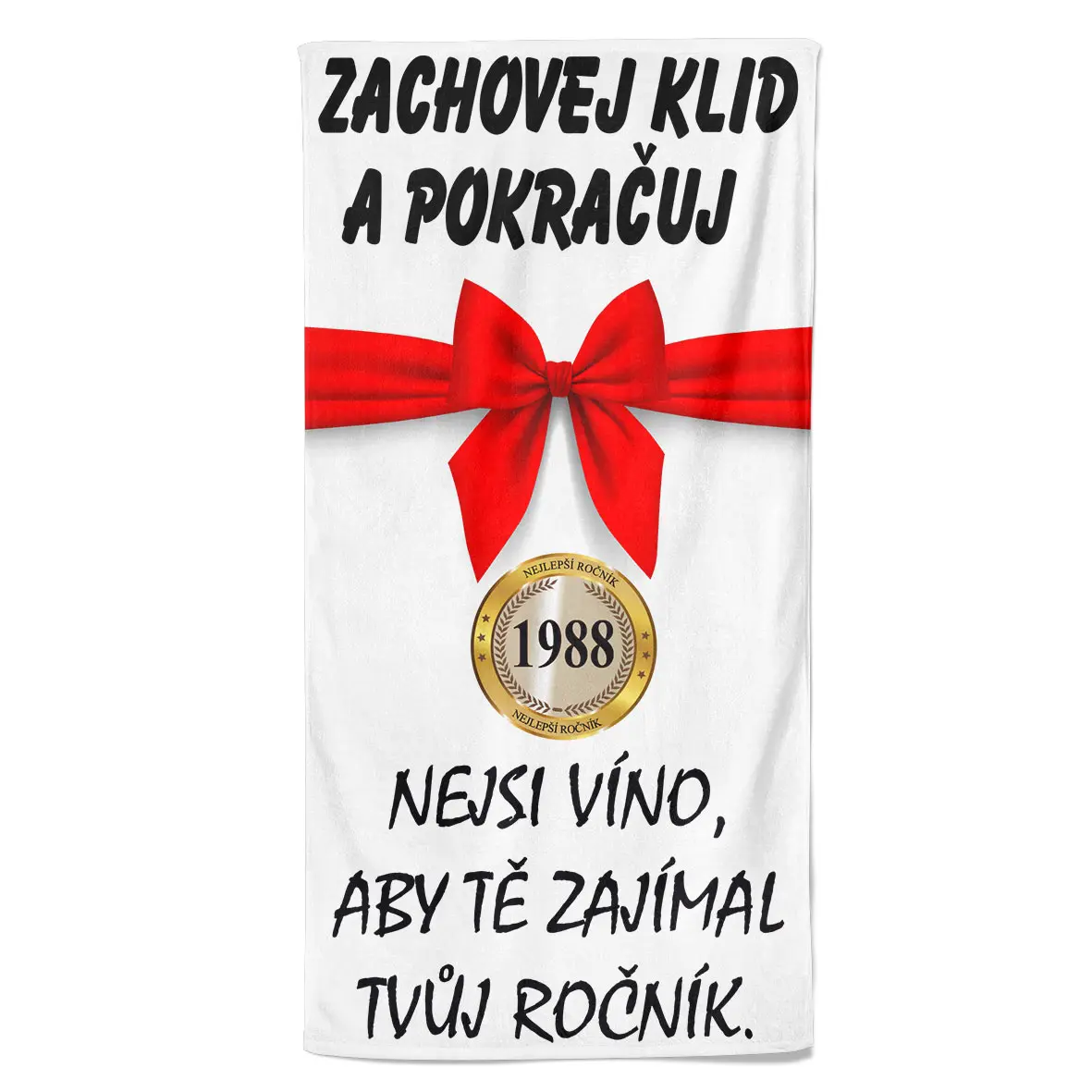 Osuška Zachovej klid (rok: 1988, Velikost osušky: 100x170cm)