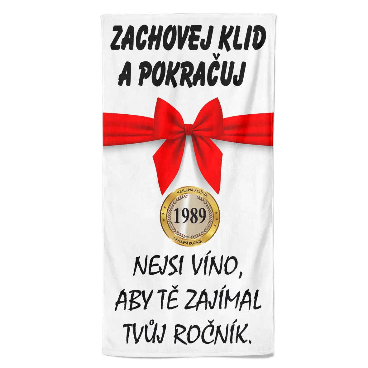 Osuška Zachovej klid (rok: 1989, Velikost osušky: 100x170cm)