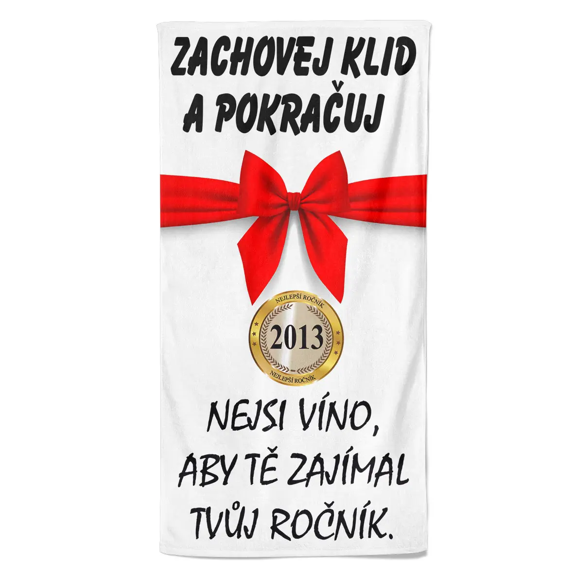 Osuška Zachovej klid (rok: 2013, Velikost osušky: 100x170cm)