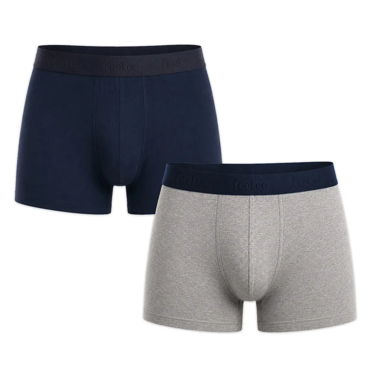 Pánské dlouhé boxerky Duopack šedé+modré