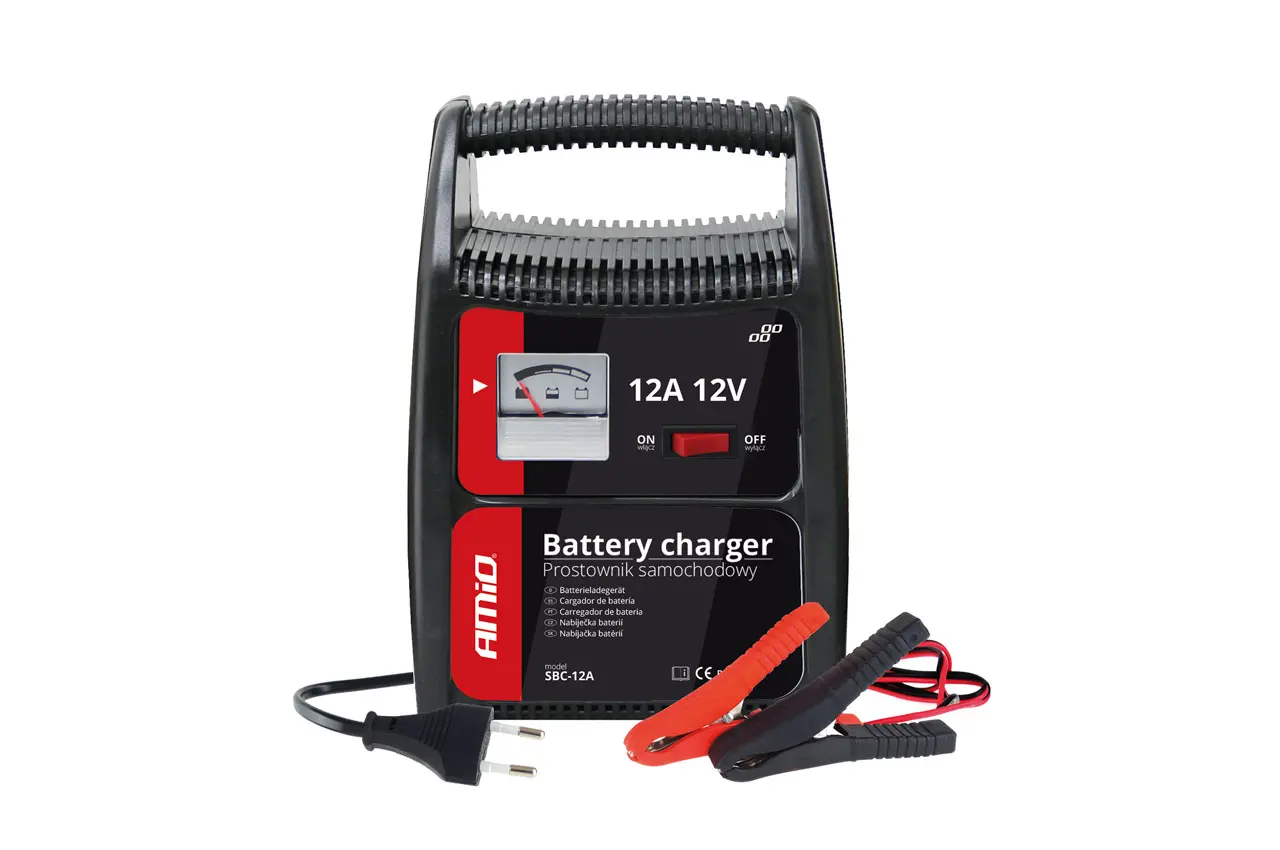 Nabíječka autobaterií AMiO 12A, 12V SBC-12A