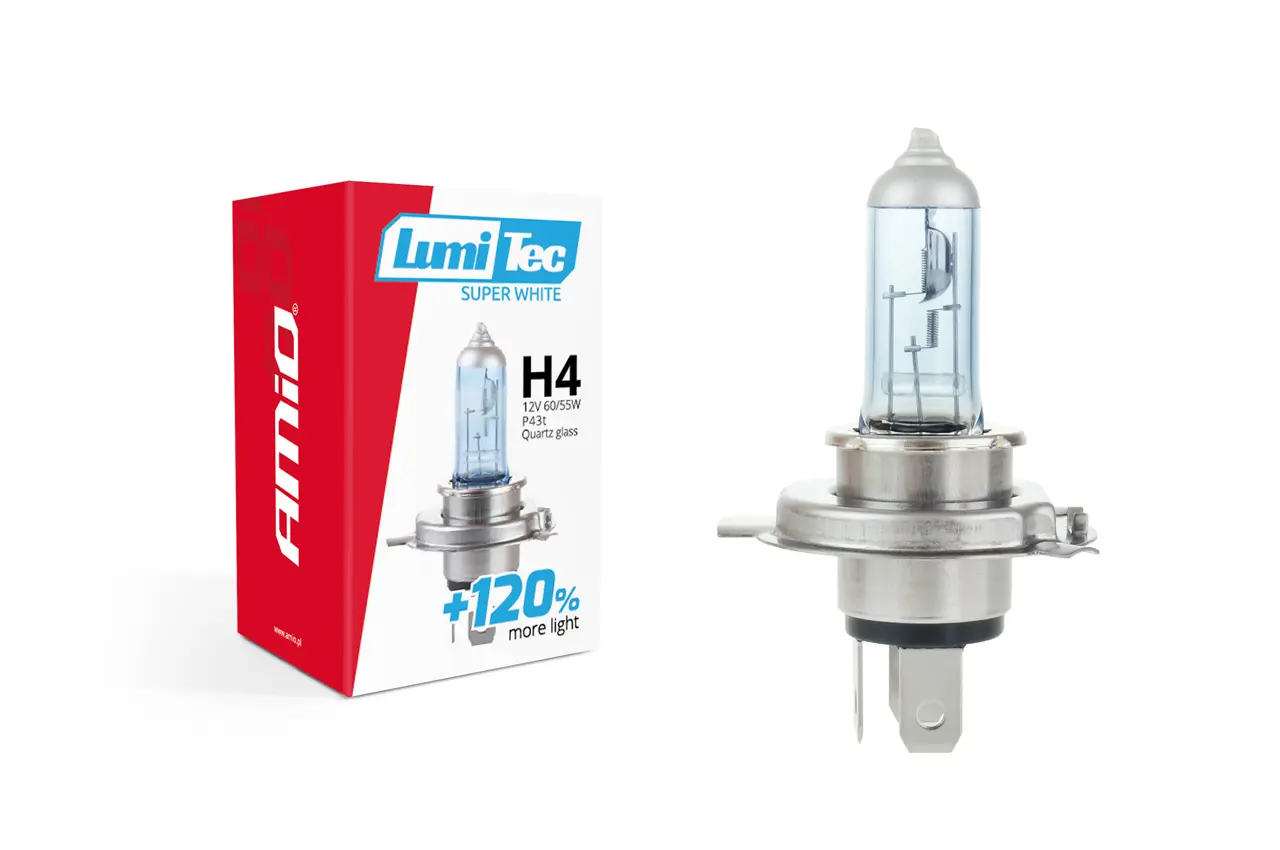 Halogenová Žárovka H4 12V 60/55W LumiTec SuperWhite +120%